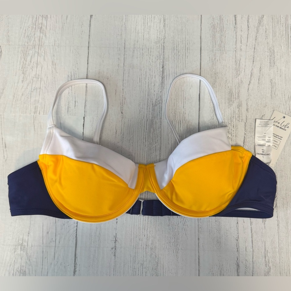 Color Block Cupshe Underwire Bikini Top NWT